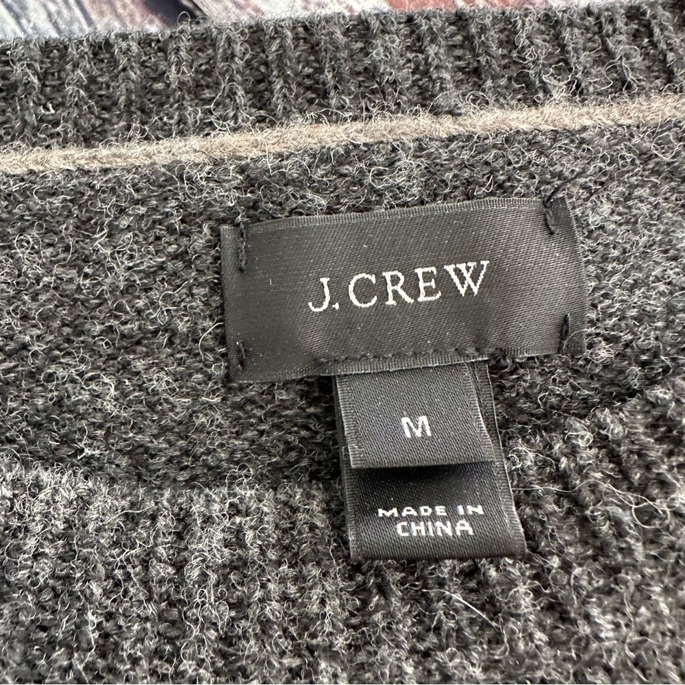 J. Crew 100% Wool Men's Gray Crewneck Sweater - Picture 4 of 8